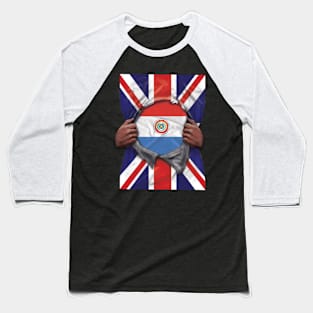 Paraguay Flag Great Britain Flag Ripped - Gift for Paraguayan From Paraguay Baseball T-Shirt